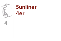Sunliner 4er - Skigebiet Saalbach Hinterglemm