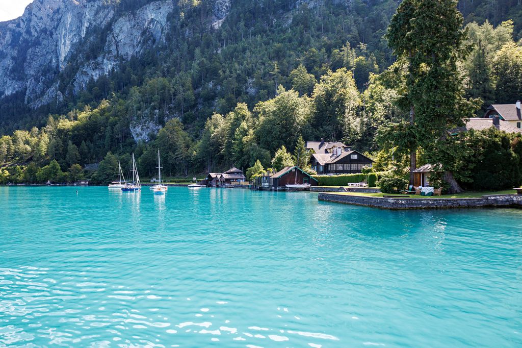 Attersee Weissenbach - Anlegen im Süden des Attersees in Weissenbach. - © alpintreff.de - Christian Schön