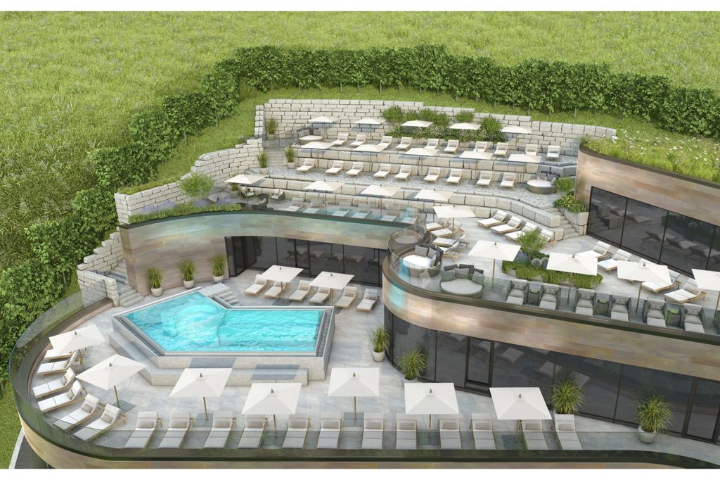 Terrasse Silvretta Therme in Ischgl - Der Terrassenbereich bietet einen Außenpool und zahlreiche Ruheplätze. - © TVB Paznaun-Ischgl