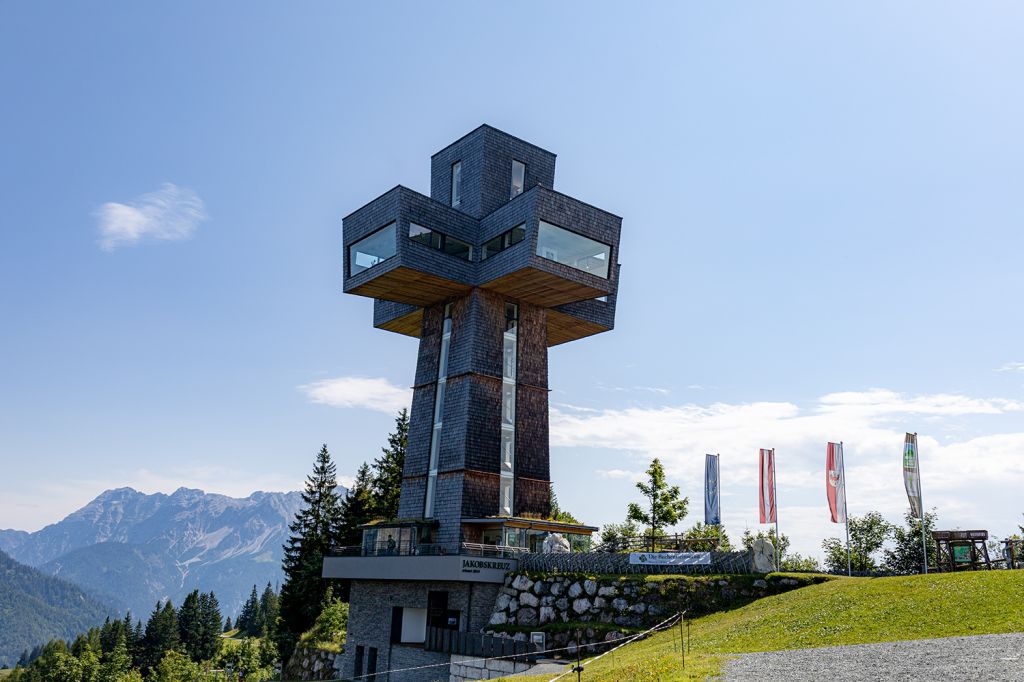 Aussicht deluxe - Die fünfte Aussichtsplattform befindet sich ganz oben in 28 Metern Höhe.  - © alpintreff.de - Silke Schön