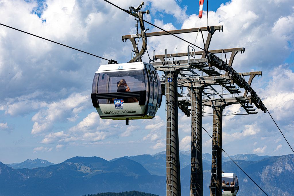 Streckenlänge Markbachjochbahn - Die Fahrzeit für die 1.927 Meter lange Strecke beträgt ungefähr sechs Minuten. - © alpintreff.de - Silke Schön