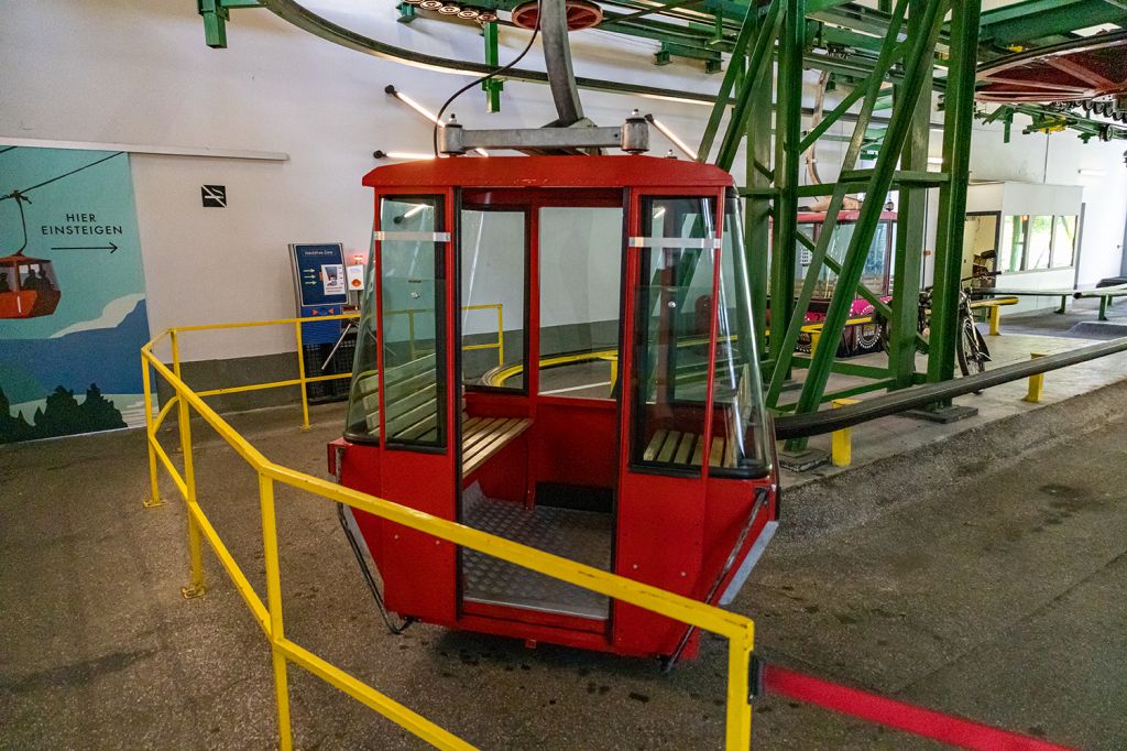 Gondeln Katrin-Seilbahn - Eine Gondel bietet Platz für bis zu vier Personen. - © alpintreff.de - Christian Schön