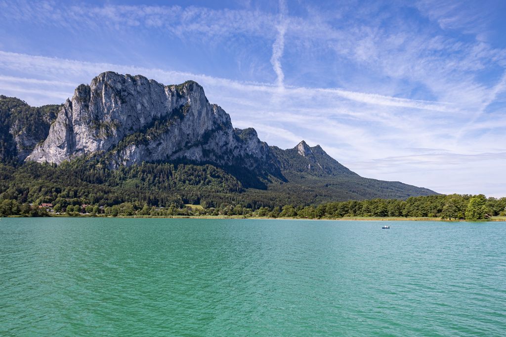 Drachenwand am Mondsee - Die Drachenwand ist vom Mondsee aus sehr gut zu sehen.  - © alpintreff.de - Christian Schön