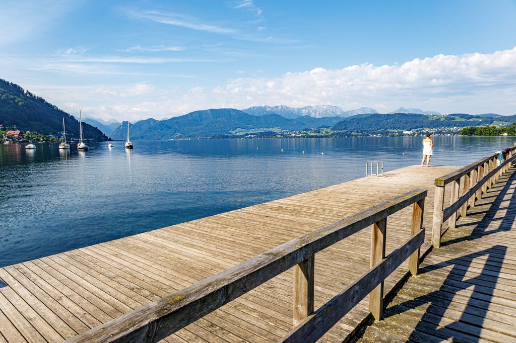 Badeplätze am Traunsee - Natürlich gibt es einige idyllische Badeplätze am Traunsee. - © alpintreff.de - Christian Schön