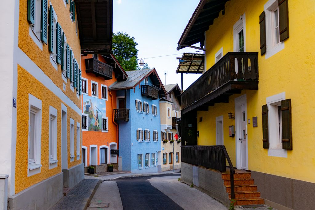 Berchtesgaden - Farbenfröhliche Häuserfassaden. - © alpintreff.de - Christian Schön