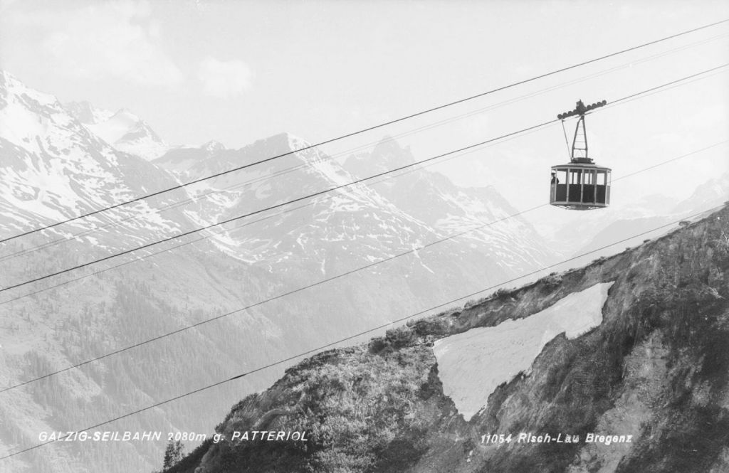 Die Galzig-Bahn früher - ... Jahreszahl leider unbekannt. 2.080 Meter gegen Patteriol. - © TVB St. Anton