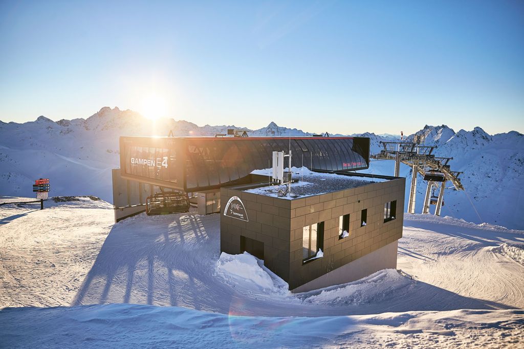 Gampenbahn in Ischgl - Aus dem Fimba führt die neue Gampenbahn hinauf auf den Palinkopf, wo von der Idalp aus auch die Palinkopfbahn ankommt. - © TVB Paznaun - Ischgl Gampenbahn in Ischgl - Aus dem Fimba führt die neue Gampenbahn hinauf auf den Palinkopf, wo von der Idalp aus auch die Palinkopfbahn ankommt. - © TVB Paznaun - Ischgl