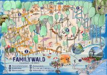 Übersichskarte - ... über den Familywald. 30.000 Quadratmeter möchten erkundet werden. • © kletterwald.at