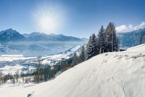 Traumhafte Aussichten aus dem Skigebiet in Piesendorf. • © Harry Liebmann