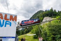 Streckenlänge Standseilbahn Wurzeralm - Für die 2.938 Meter lange Strecke benötigt die Bahn ungefähr fünf Minuten. Dabei überwindet sie 600 Höhenmeter. • © alpintreff.de - Christian Schön