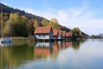 Einmal parken bitte - Die Bootshäuser am Großen Alpsee. • © Alpsee Immenstadt Tourismus