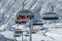 Blick auf die Strecke der Flimjochbahn hinunter zur Idalp. • © TVB Paznaun - Ischgl