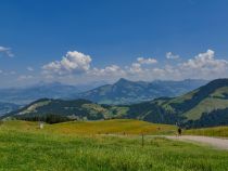 Unverbauter Ausblick zum Kitzbüheler Horn sowie weiter zu den Leoganger und Saalfeldener Alpen • © alpintreff.de / christian schön