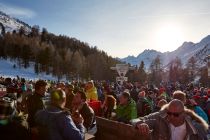 Skihütte Paznauner Taja - Ischgl - Apres Ski - oder in die andere Richtung auch so aus. • © TVB Paznaun - Ischgl