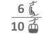 Kombibahn, 6 Pers. pro Sessel / 10 Pers. pro Gondel