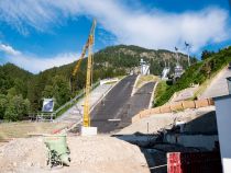 Die Baustelle in der Audi Arena im Juli 2019 © alpintreff.de / christian schön Die Baustelle in der Audi Arena im Juli 2019 © alpintreff.de / christian schön