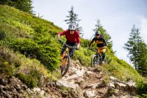 Unterwegs auf dem Bergstadl-Trail. • © saalbach.com - Stefan Voitl