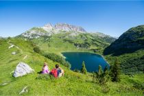 Der Formarinsee und die Rote Wand im Klostertal. • © Alpenregion Bludenz Tourismus GmbH, Alex Kaiser