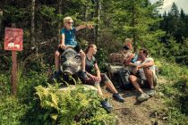 Tiere und Natur sind die wichtigsten Themen auf dem Kitiwapf-Themenweg in Eben im Pongau.  • © TVB Eben, Michael Groessinger