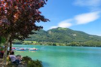 Links sind die Boote des Bootsverleih Stadlmann am Fuschlsee. • © alpintreff.de - Christian Schön