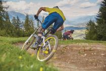 Unterwegs im Bikepark Innsbruck-Muttereralm. • © Innsbruck Tourismus / Christian Vorhofer