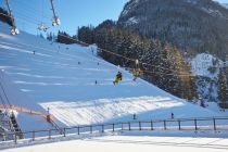 Der Skyfly in Ischgl ist auch im Winter ein Riesenspaß. • © TVB Paznaun-Ischgl