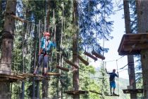 Der Hochseilgarten der Kletterwelt in Kleinarl. • © Wagrain Kleinarl Tourismus