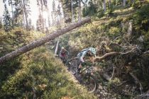 Unterwegs auf dem Matzalm-Trail in Leogang. • © Saalfelden Leogang Touristik GmbH / Moritz Ablinger