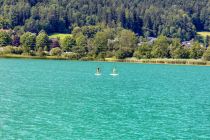 Mit dem SUP auf dem Mondsee unterwegs. • © alpintreff.de - Christian Schön