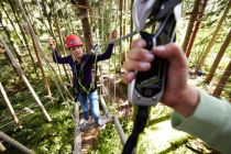 Sicher auf Kurs im Kletterwald Grüntensee. • © Kletterwald Grüntensee