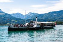 Der Raddampfer Kaiser Frank Josef I. am Weißen Rößl in St. Wolfgang am Wolfgangsee • © alpintreff.de / christian schön