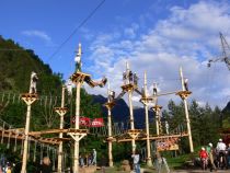 Der Hochseilgarten in Sautens. • © Ötztaler Outdoorsports GmbH