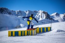 Jede Menge Obstacles im Skigebiet Serfaus-Fiss-Ladis. • © Patrick Steiner QParks