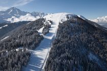 Blick auf den oberen Teil des Skigebiets Rangger Köpfl in Oberperfuß • © Innsbruck Tourismus / Alpine Luftbild