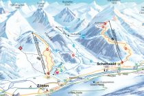 Pistenplan des Skigebiets Schattewald-zöblen im Tannheimer Tal • © Tannheimer Bergbahnen