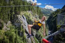 Die Zipline von Ischgl: Skyfly • © TVB Paznaun - Ischgl