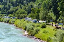 Der Campingplatz Draufluss liegt direkt an der Drau in Spittal. • © alpintreff.de - Christian Schön