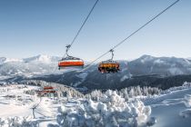 Die orangen Bubbles des Star Jet 3 in Flachau sind weithin erkennbar. • © Snow Space Salzburg