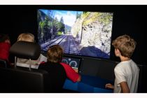 Neues Highlight am BBT Infocenter: ein Bahnsimulator. • © SCHNITTRAUM