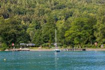 Der Badeplatz Unterach am Attersee. • © alpintreff.de - Christian Schön