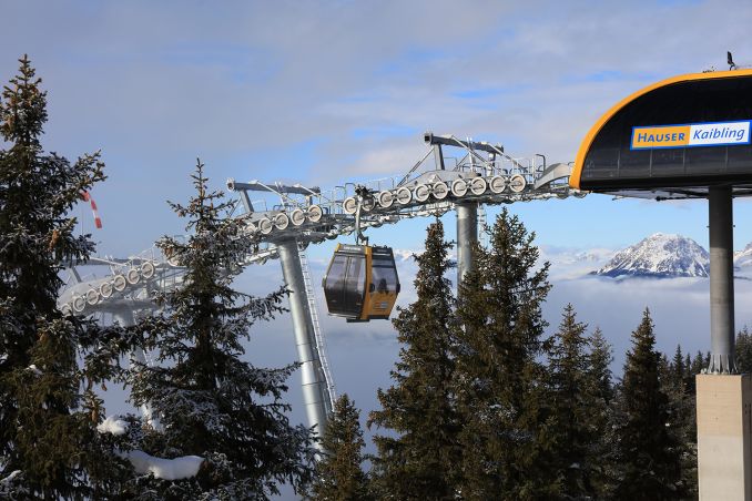 Die Senderbahn am Hauser Kaibling ersetzte 2025/26 eine etwa 30 Jahre alte 4er Sesselbahn. © Leitner Ropeways