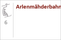 6er Sesselbahn Arlenmähderbahn  - St. Anton  - Skigebiet SkiArlberg - St. Anton - Lech - Warth - Schröcken