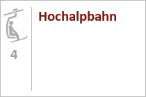 4er Sesselbahn Hochalpbahn  - Warth  - Skigebiet SkiArlberg - St. Anton - Lech - Warth - Schröcken