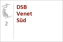 DSB Venet Süd - Doppelsesselbahn - Skigebiet Venet - Zams - Landeck - Fließ