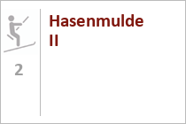 Skilift Hasenmulde II - Skigebiet Penken - Rastkogel - Eggalm im Zillertal.Hasenmulde I