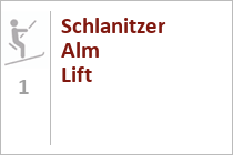 Schlanitzer Alm Lift - Skigebiet Nassfeld - Hermagor - Sonnenalpe - Tröpolach