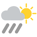 mäßiger oder starker Regenschauer