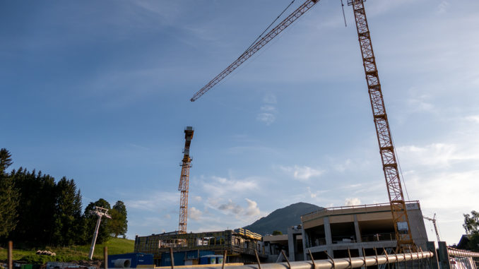 Baustelle Fleckalmbahn im August 2019