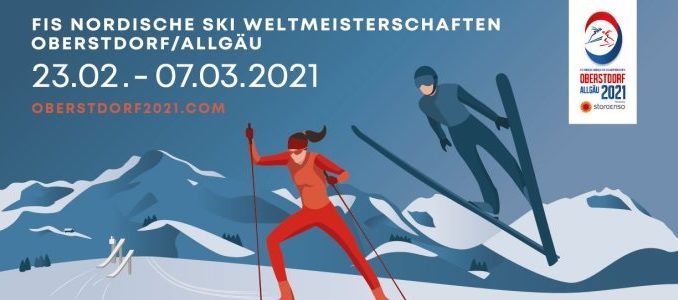 FIS Nordische Ski-WM im Februar 2021 in Oberstdorf. // Grafik: oberstdorf2021.com