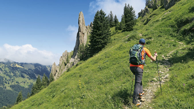 Im Aufstieg zur Siplinger Nadel. // Foto: Ulf Streubel und Matthias Schopp